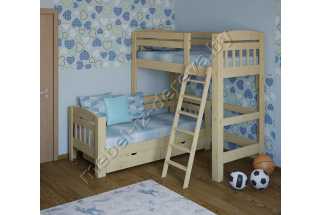 фото Домовенок-Люкс кровать двухъярусная детская Мебель из массива